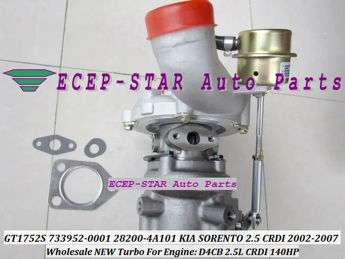 GT1752S 733952-0001 28200-4A101 fit for KIA SORENTO diesel engine D4CB 2.5L CRDI 2002- 140HP turbocharger 733952-5001S TURBO (1)