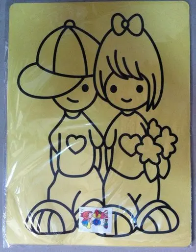10pcs/lot, Color Sand art art painting set kit for children,WHOLESALE