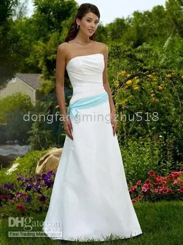 Wedding Dresses with Colored Sashes