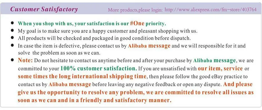 4,Customer satisfactory