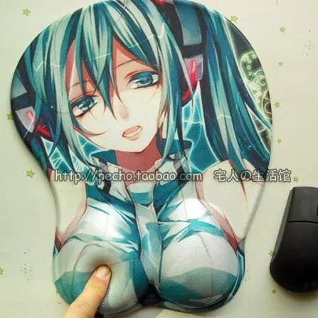 2Way 26cm Anime Hatsune Miku snow miku 3D chest Mousepad Wrist rest mat MM02 