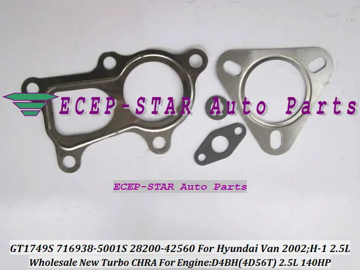 GT1749S 716938-5001S 28200-42560 For Hyundai Van 2002 H-1 2.5L Engine D4BH (9)