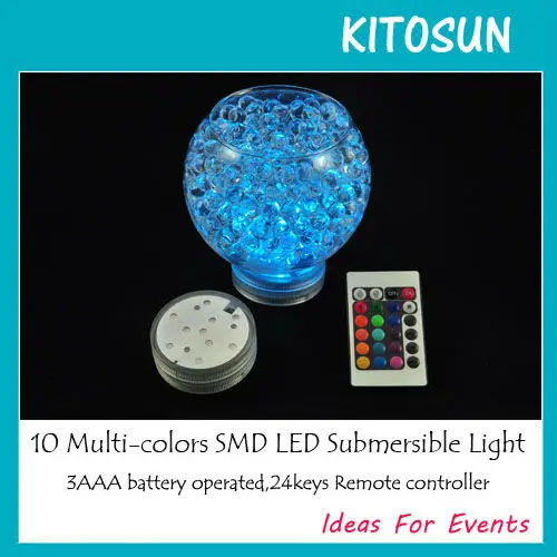 RGB lights with water beads sea blue