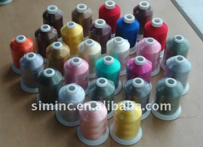 Trilobal polyester embroidery thread 1000m, 60 spools/set+free shipping