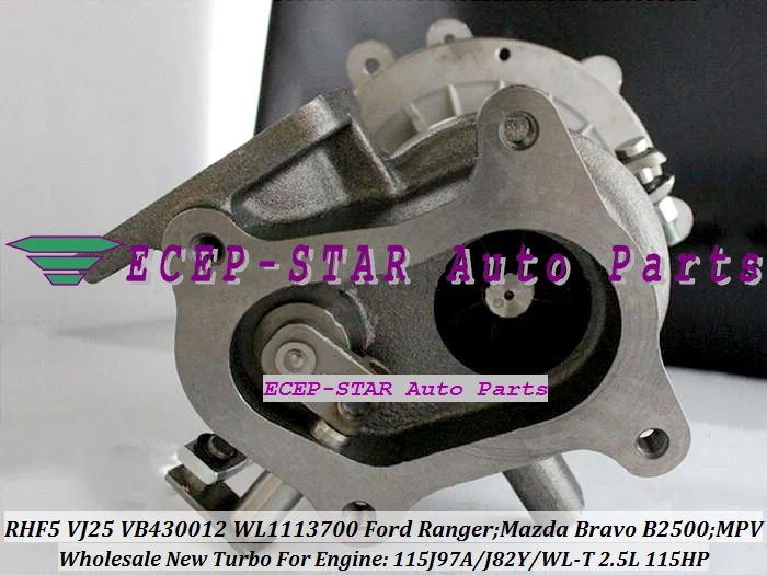 RHF5 VJ25 VB430012 WL1113700 Turbocharger Turbo for FORD Ranger MAZDA Bravo B2500 MPV 115J97A J82Y WL-T 2.5L 109HP 115HP (1)