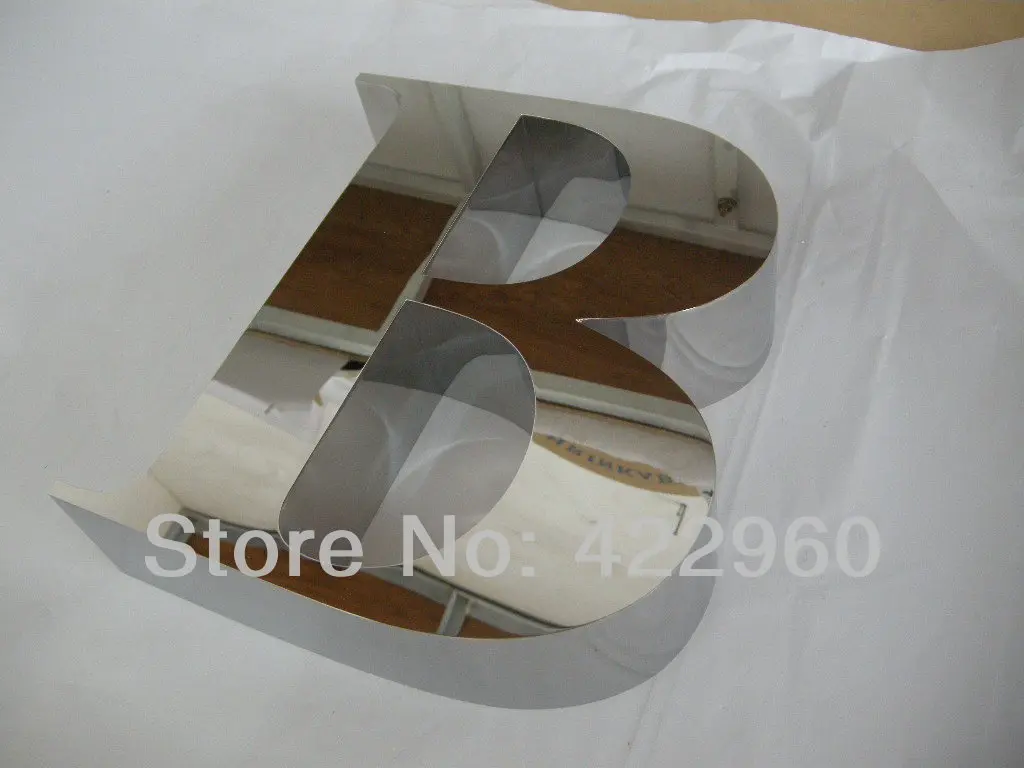 polished stainless steel letters