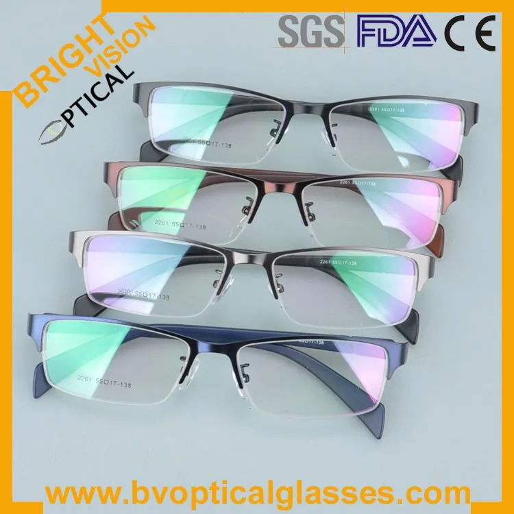 New model delicate half rim metal optical frames glasses 2261he