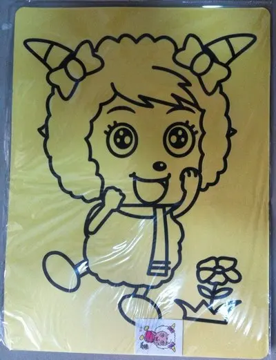 10pcs/lot, Color Sand art art painting set kit for children,WHOLESALE