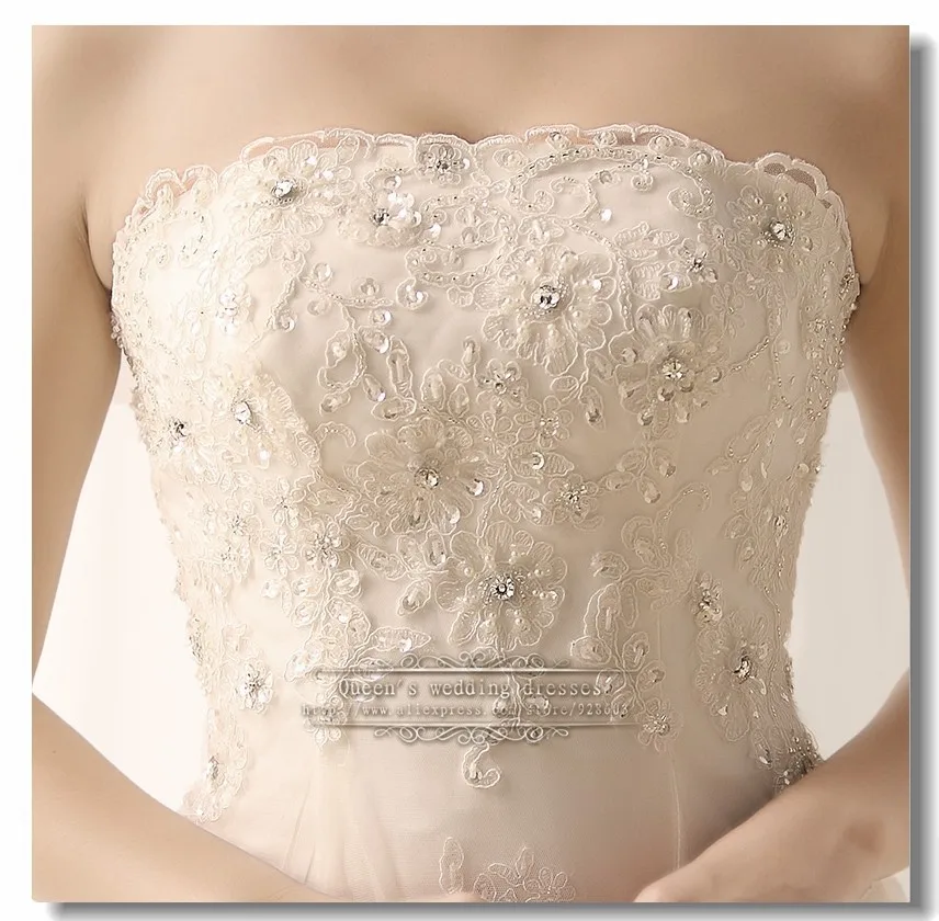 Strapless Wedding Gown Lace Up  Under $200