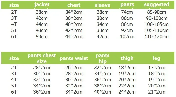 size chart for weatherproof ski suit