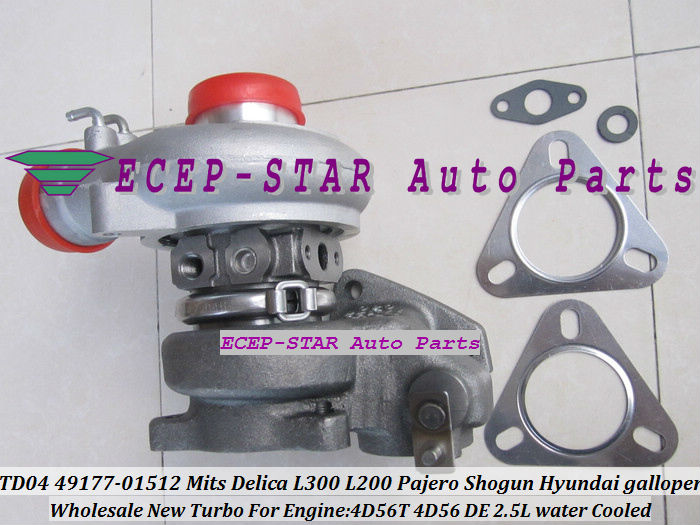 TD04-10T 49177-01512 Turbocharger Fit For Mitsubishi Delica L300 L200 Pajero Shogun Hyundai galloper 2.5L Egine 4D56T 4D56 DE (1)