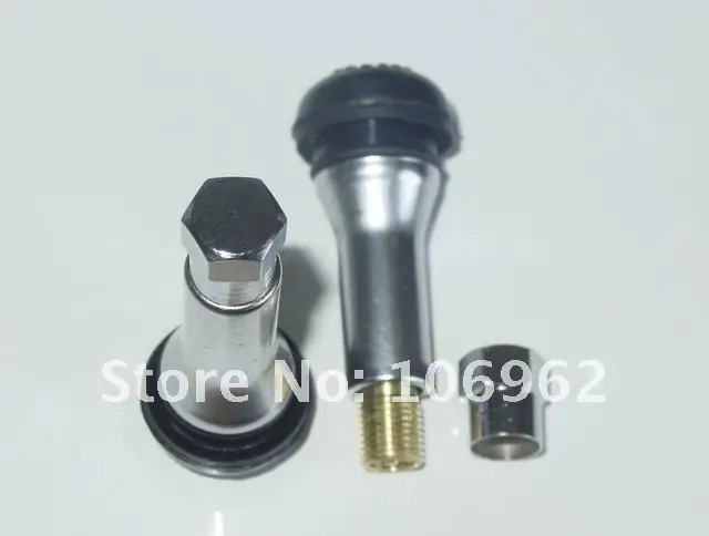 Wholesale - 100 pcs/lot TR414AC Chromed sleeve tire (tyre) valves snap-in tubeless valves (natural rubber) for passenger cars