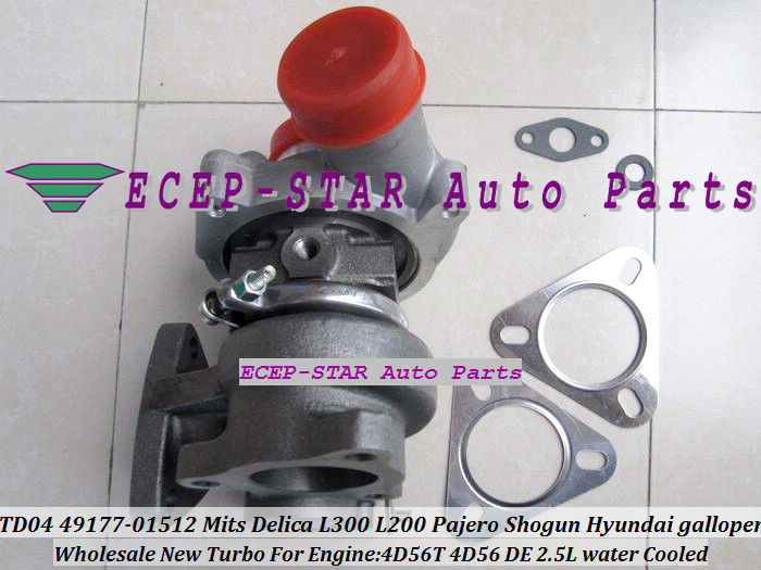 TD04-10T 49177-01512 Turbocharger Fit For Mitsubishi Delica L300 L200 Pajero Shogun Hyundai galloper 2.5L Egine 4D56T 4D56 DE (4)