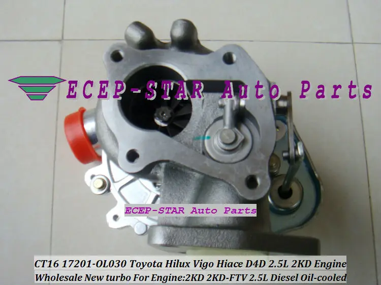 CT16 17201-OL030 17201-0L030 Turbocharger Toyota Hilux Vigo D4D 2.5L Diesel Engine 2KD 2KD-FTV (4)