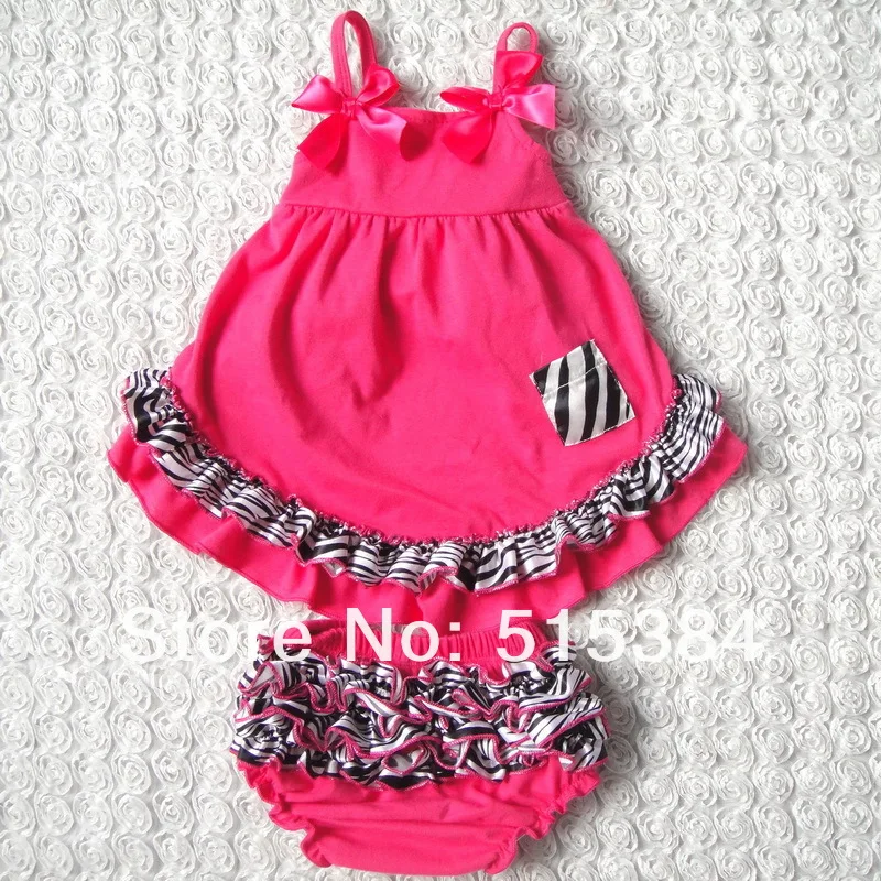 Retail Rosa Floral Oscilacion Superior Trasera De La Colmena Bloomers Establecen 14 Ropa De Las Muchachas Del Bebe Al Por Menor Envio Libre Baby Girls Clothing Ruffle Bloomer Setbloomers Set Aliexpress