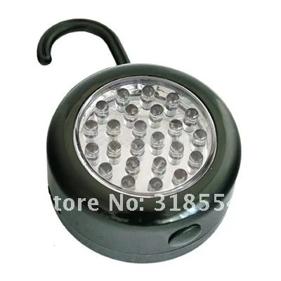 70pcs/lot # 24 LED Portable Hook Camping Light Lamp Lantern Hanging Pocket Clip-On Light Free Shipping