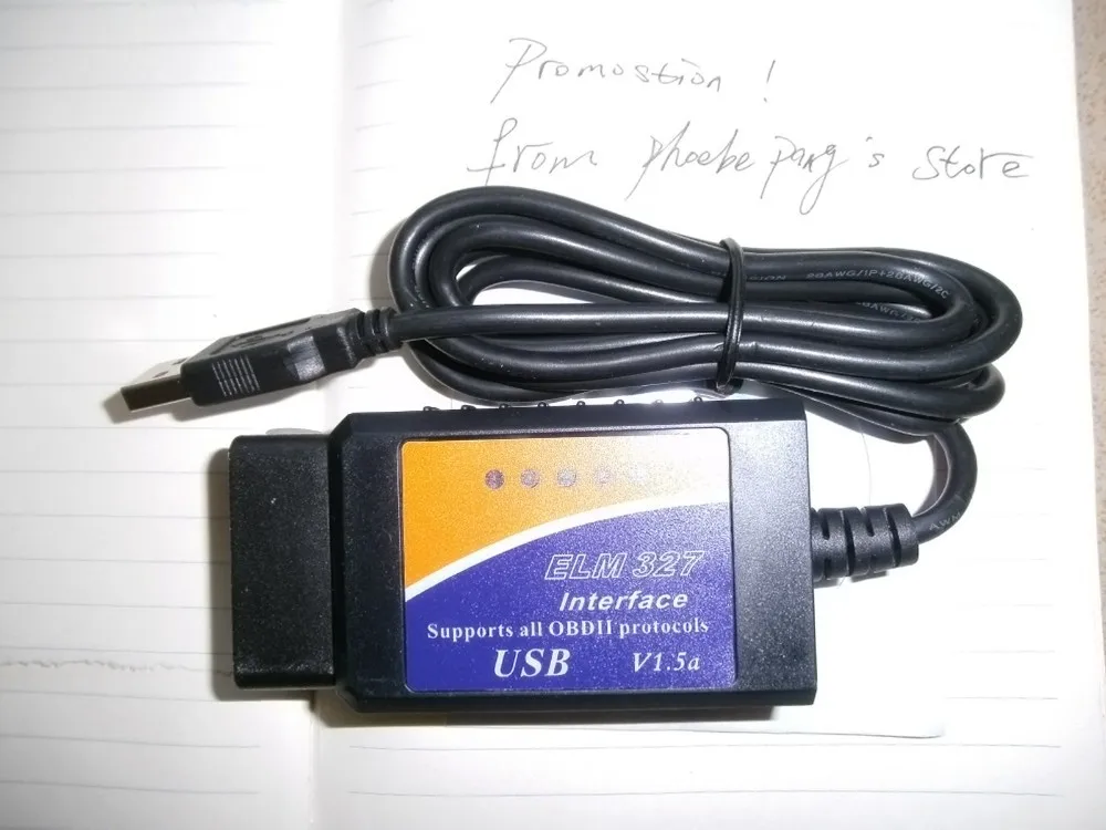 elm 327 interface supports all obdii protocols usb v1 5a  OBD2 Diagnostic Scanner ELM327 USB Interface Support All OBD II Protocols (11)