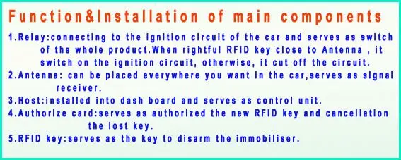 brand new factory price best quality RFID key ignition cut off type relay immobilizer car security system FT 168