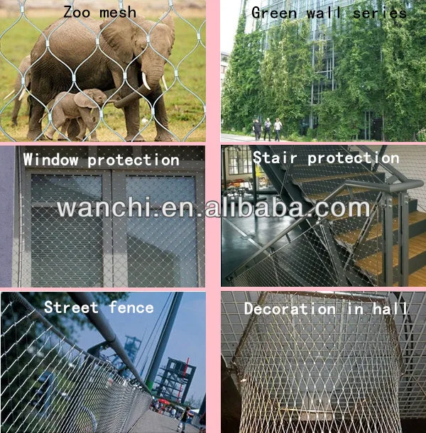 low price stainless steel wire rope mesh