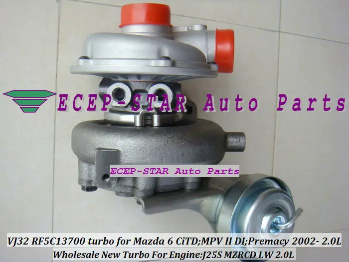 VJ32 RF5C13700 turbo for Mazda 6 CiTD MPV II DI Premacy 2002- 2.0L Engine J25S MZRCD LW 2.0L turbocharger (2)