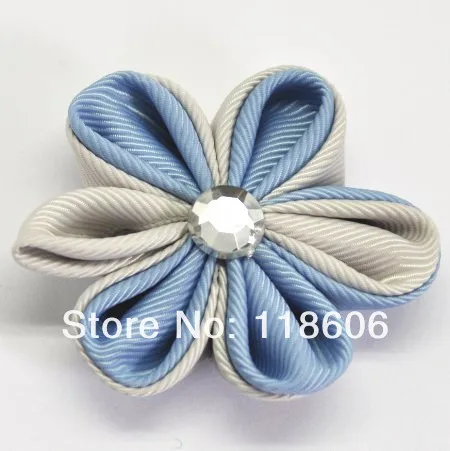 blue and grey kanzashi hair bow for girls.jpg