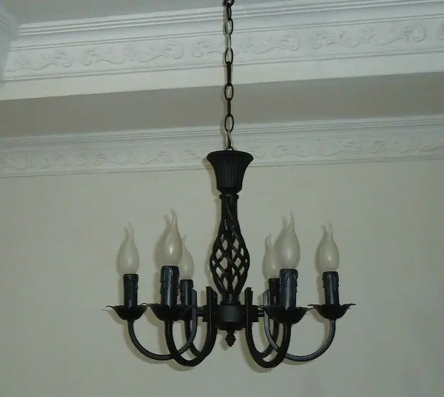 Free shipping!6 Pieces E14 black European wrought iron chandeliers/classical candle chandelier/bedroom chandelier