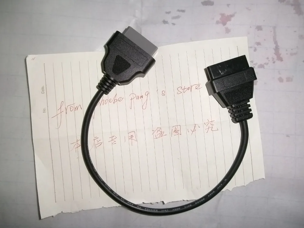 High Quality Nissan 14 Pin to OBD 2 16 Pin OBD2 OBDII Extension Diagnostic Tool Adapter Connector Cable (5)