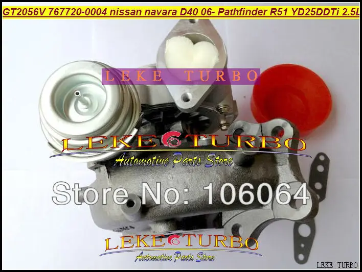 GT2056V 767720-0004 14411-EB70A 14411-EB70B Turbo For NISSAN Navara D40 2006- Pathfinder R51 YD25 YD25DDTi 2.5L turbocharger