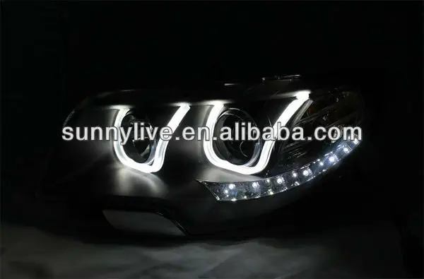 For Skoda Superb LED Head Lamp Angel Eyes 2009-2013 year U Style