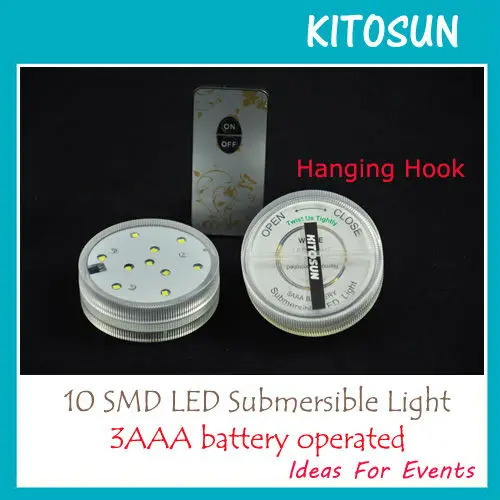 10 SMD LED Submersible light hanging hook