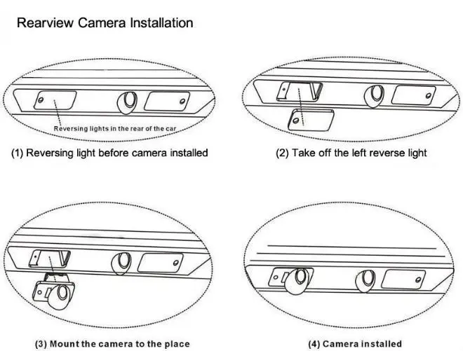 Special car Rear View Reverse Backup Camera rearview parking for FORD Focus Hatchback, S-MBX, Mondeo, Fiesta.CHIA-X