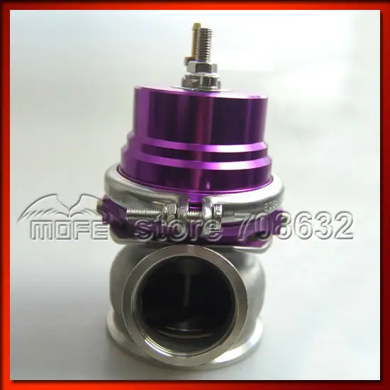 Adjustable 60mm V Band External Wastegate Waste Gate Purple With Flange DSC_0029