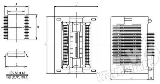 OTS-20(28)-1.27-04 SOP20 SO20 SOIC20 Enplas IC Test & Burn-in Socket Programmer Adapter 7.5mm Width 1.27mm Pitch