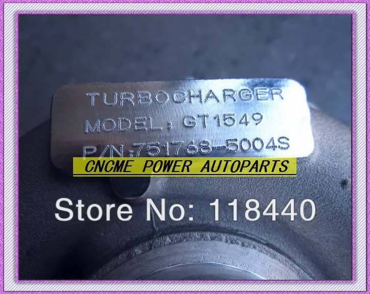 TURBO GT1549 751768-5004S 703245-0001 Renault Laguna Megane SCENIC TRAFIC 1.9L Volvo S40 V40 105HP F9Q (8)