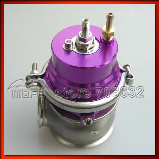 Adjustable 60mm V Band External Wastegate Waste Gate Purple With Flange DSC_0030