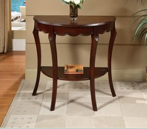 Heirloom Cherry Solid Wood Console Table Half Round Sofa Heirloom Cherry Solid Wood Console