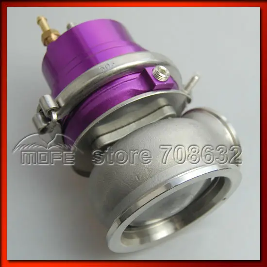 Adjustable 60mm V Band External Wastegate Waste Gate Purple With Flange DSC_0032