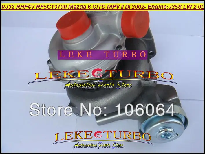 VJ32 RHF4V RF5C13700 turbo for Mazda 6 CiTD MPV II DI 2002- 2.0L Engine J25S LW turbocharger (3)