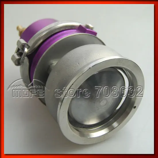 Adjustable 60mm V Band External Wastegate Waste Gate Purple With Flange DSC_0033