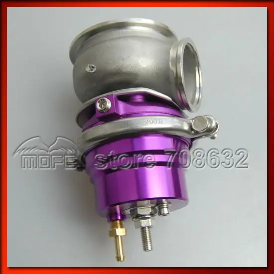 Adjustable 60mm V Band External Wastegate Waste Gate Purple With Flange DSC_0034