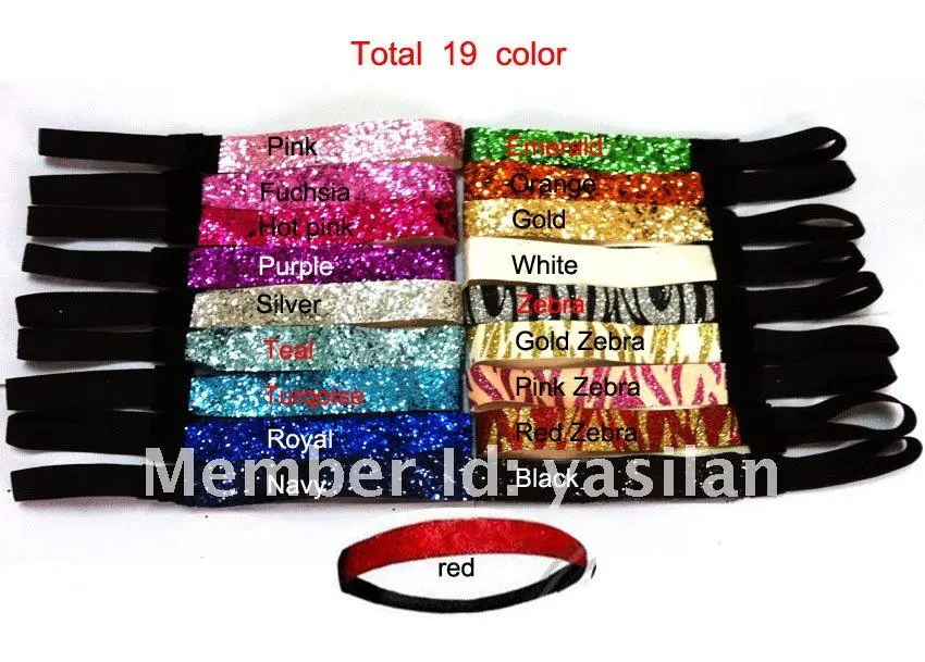 3/4" Sport Glitter Headband  492pcs/lot