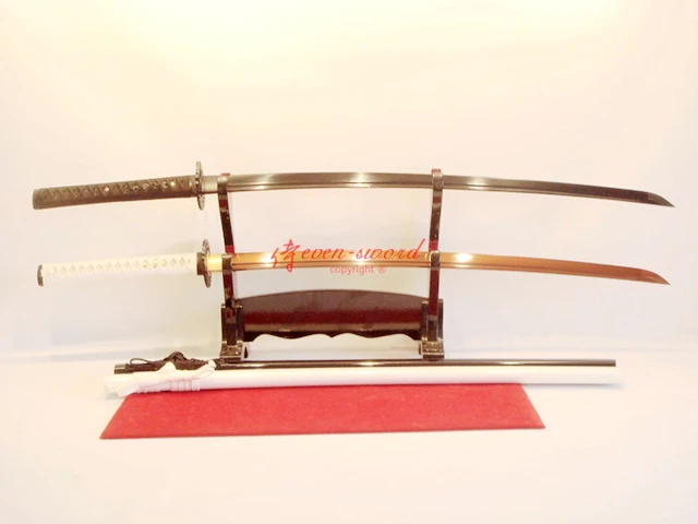 手作りの白い 黒日本刀刀双子削ったフル唐剣 Sword Pieces Sword Sabresword True Aliexpress