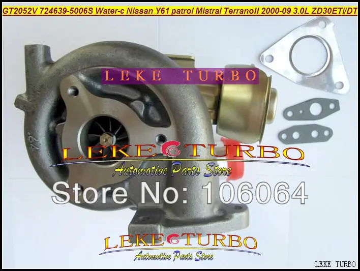 GT2052V 724639-5006S Water Cooled Turbo For NISSAN Y61 1997-2009 Patrol Mistral Terrano 3.0L ZD30ETi ZD30DTi turbocharger (2)