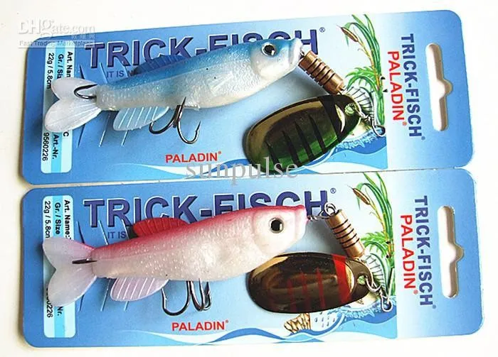 Iscas de Pesca Equipamento de Pesca com Peixes do Mar-macio em Forma de Peixe o Envio Gratuito de Nova Chegada Spinner Bait Duplo Gancho 13g 2 O envio gratuito de nova chegada iscas