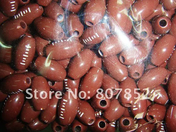 (wholesale) 1300pcs 9*16mm Sports Bead, Baseball Bead, American Football + Free Shipping