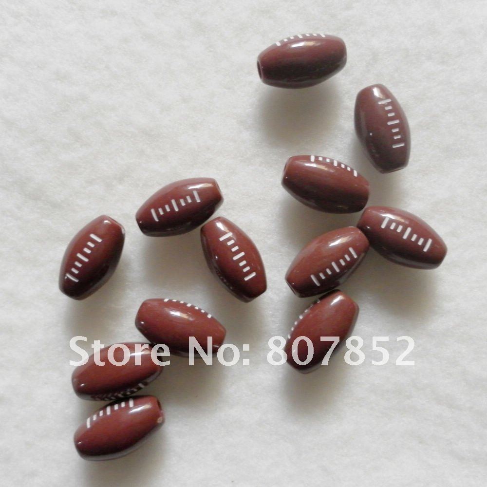 (wholesale) 1300pcs 9*16mm Sports Bead, Baseball Bead, American Football + Free Shipping