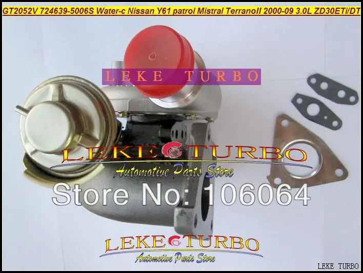 GT2052V 724639-5006S Water Cooled Turbo For NISSAN Y61 1997-2009 Patrol Mistral Terrano 3.0L ZD30ETi ZD30DTi turbocharger (4)