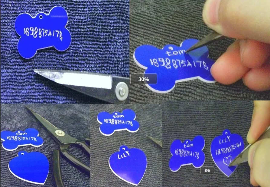 plastic dog name tags