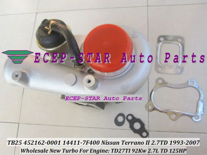 TB25 452162-0001 14411-7F400 452162 Turbo Turbine Turbocharger For Nissan Terrano II 2.7L TD 125HP 1993-2007 TD27TI 92Kw (5)