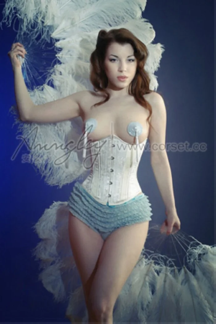 Sexy Genuine Steel Boned White Underbust Corset Bustier.jpg